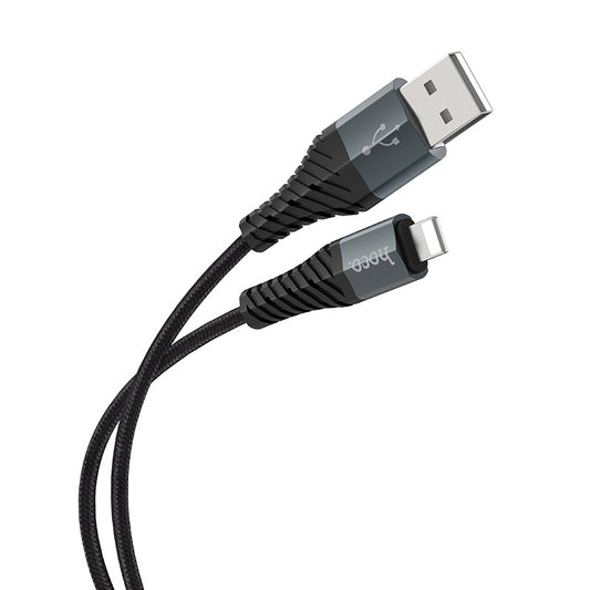 HOCO X38 Cool USB-A - Lightning Data and Charging Cable HOCO X38 Cool, 18W, 1m, Black
