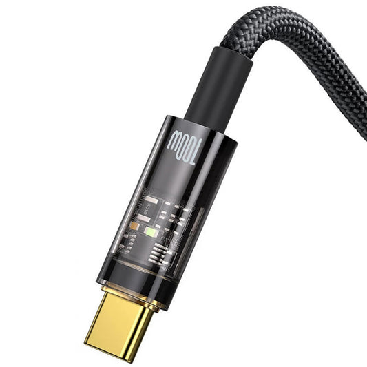 Cavo dati e ricarica da USB-A a USB-C Baseus Explorer, 100W, 1m, nero CATS000201