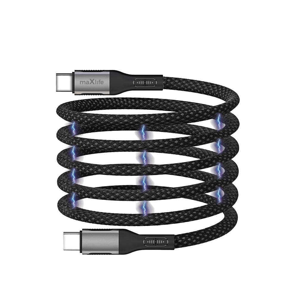 Cavo Dati e Ricarica USB-C - USB-C MaXlife MXUC-11 Magnetico, 100W, 1m, Nero