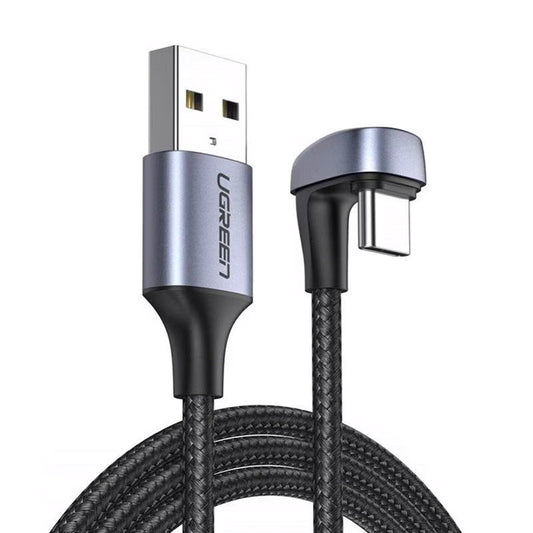 Cavo dati e ricarica USB-A - USB-C UGREEN US311 angolato, 18W, 1m, grigio