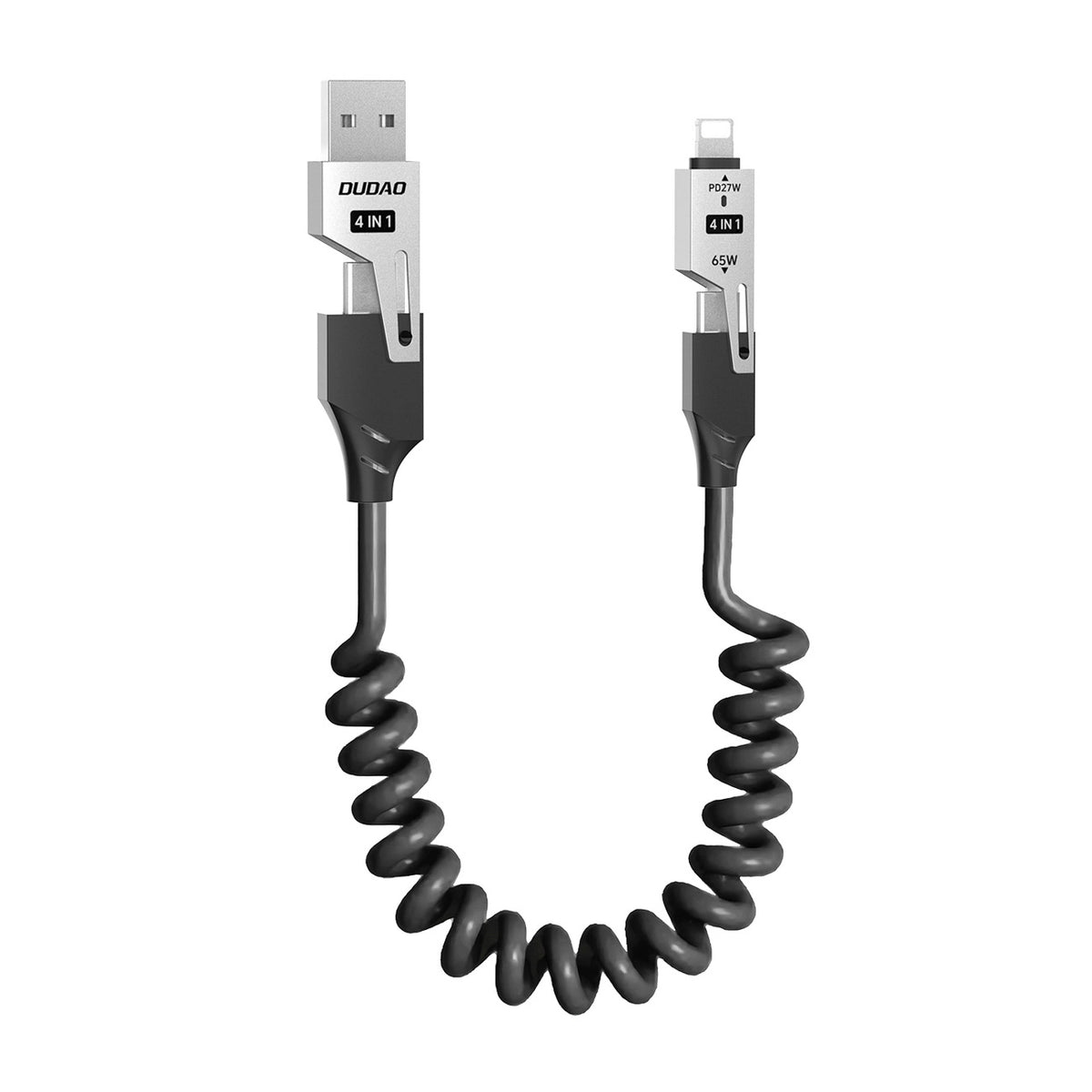 Cavo Dati e Ricarica USB-A / USB-C - Lightning / USB-C Dudao L20 Pro, 65W, 1.5m, Nero