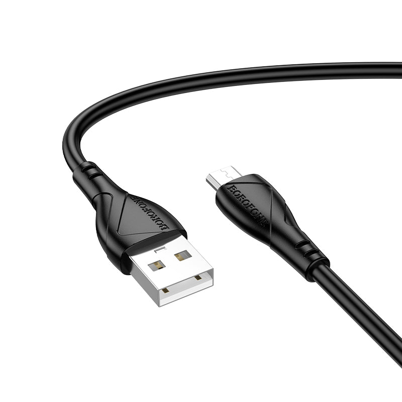 Cavo Dati e Ricarica USB-A - microUSB Borofone BX121 Energy, 18W, 1m, Nero