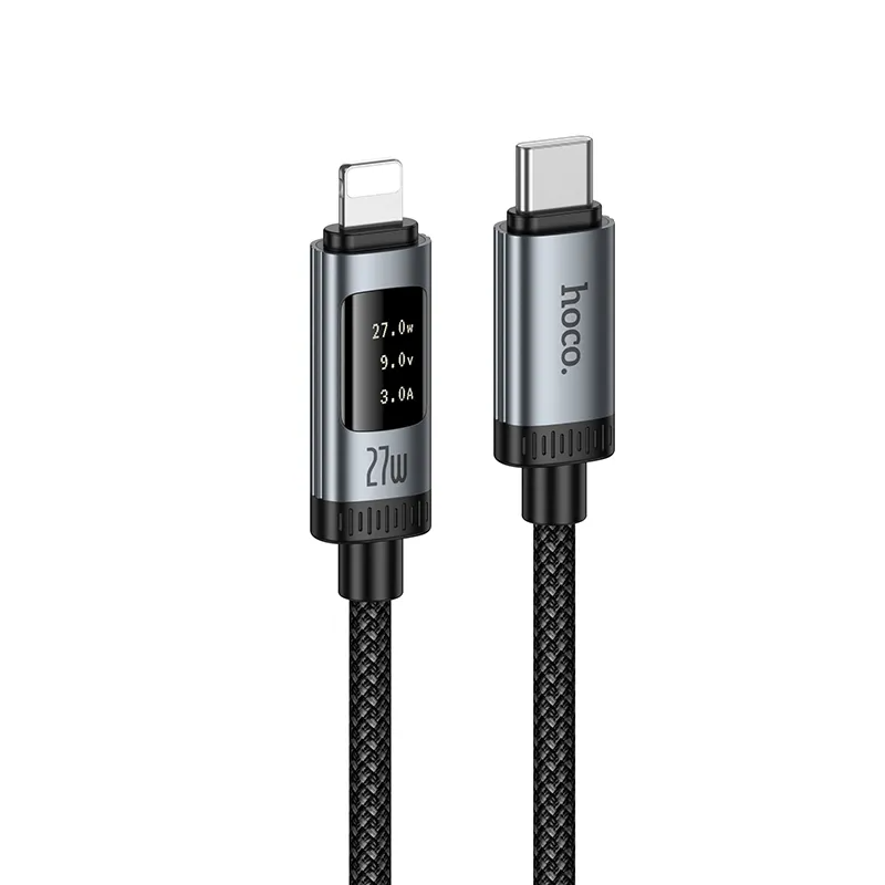 Cavo Dati e Ricarica USB-C - Lightning HOCO Display U148, 27W, 1.2m, Nero