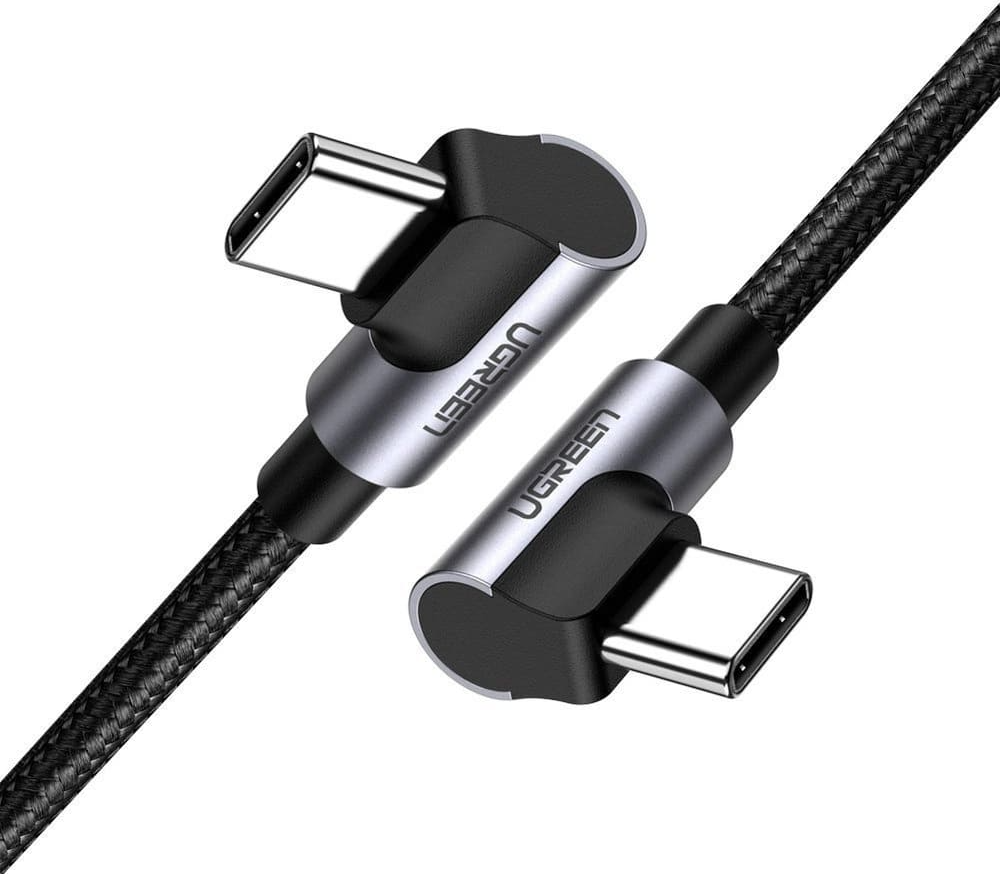 Cavo Dati e Ricarica USB-C - USB-C UGREEN US323 Angled, 60W, 2m, Nero