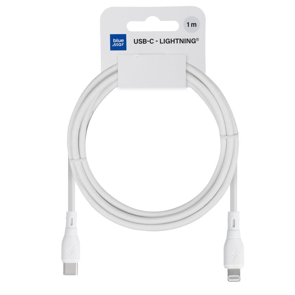 Cavo Dati e Ricarica USB-C - Lightning Blue Star Eco, 27W, 1m, Bianco