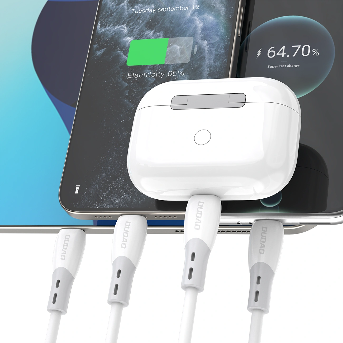 Cavo Dati e Ricarica USB-C - USB-C Dudao L25SC, 60W, 2m, Bianco
