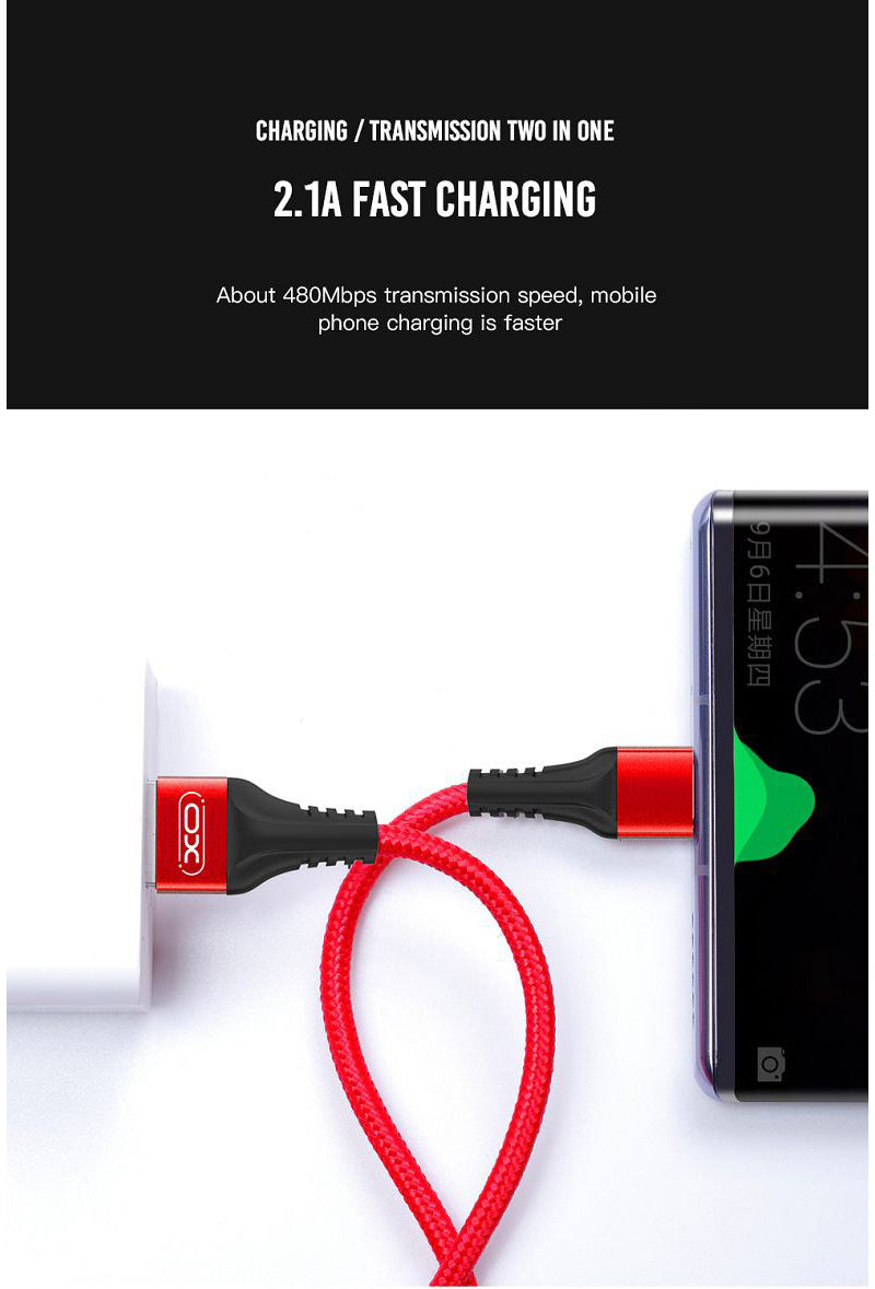 Cavo Dati e Ricarica USB-A - microUSB XO Design NB118, 18W, 1m, Rosso