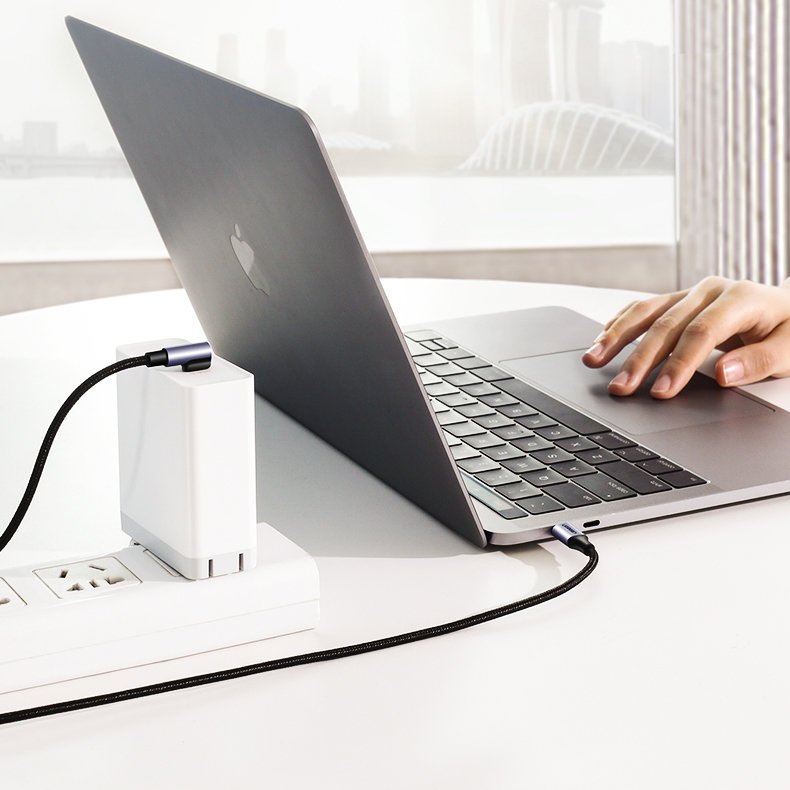 Cavo Dati e Ricarica USB-C - USB-C UGREEN US255 Angled, 60W, 1m, Grigio