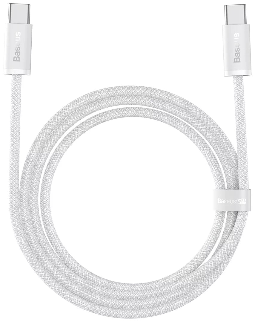 Cavo dati e ricarica USB-C - USB-C Serie Baseus Dynamic, 100W, 1m, bianco CALD000202