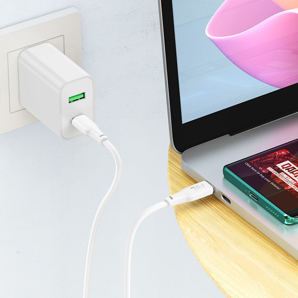 Cavo dati e ricarica USB-C - USB-C HOCO X93, 100W, 1m, bianco