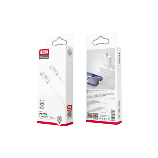 Cavo Dati e Ricarica USB-C - Lightning XO Design NB-Q189B, 20W, 2m, Bianco