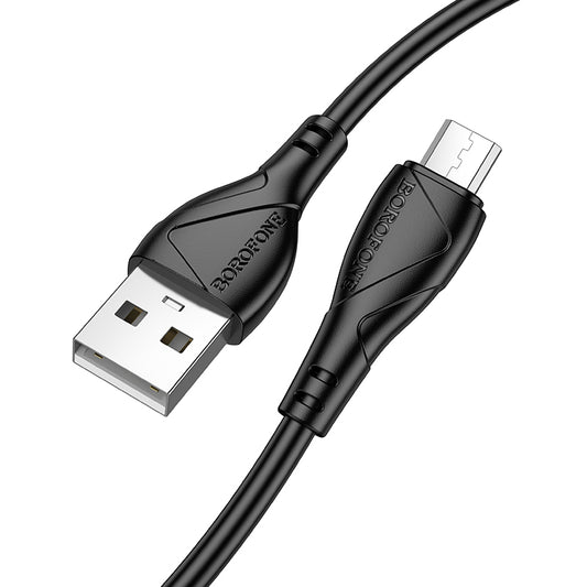 Cavo Dati e Ricarica USB-A - microUSB Borofone BX121 Energy, 18W, 1m, Nero