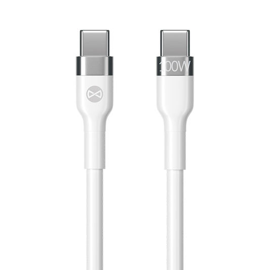 Cavo Dati e Ricarica USB-C - USB-C Forever Flexible, 100W, 2m, Bianco