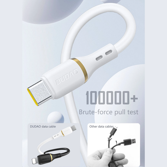 Cavo Dati e Ricarica USB-C - USB-C Dudao L25C, 30W, 1m, Bianco