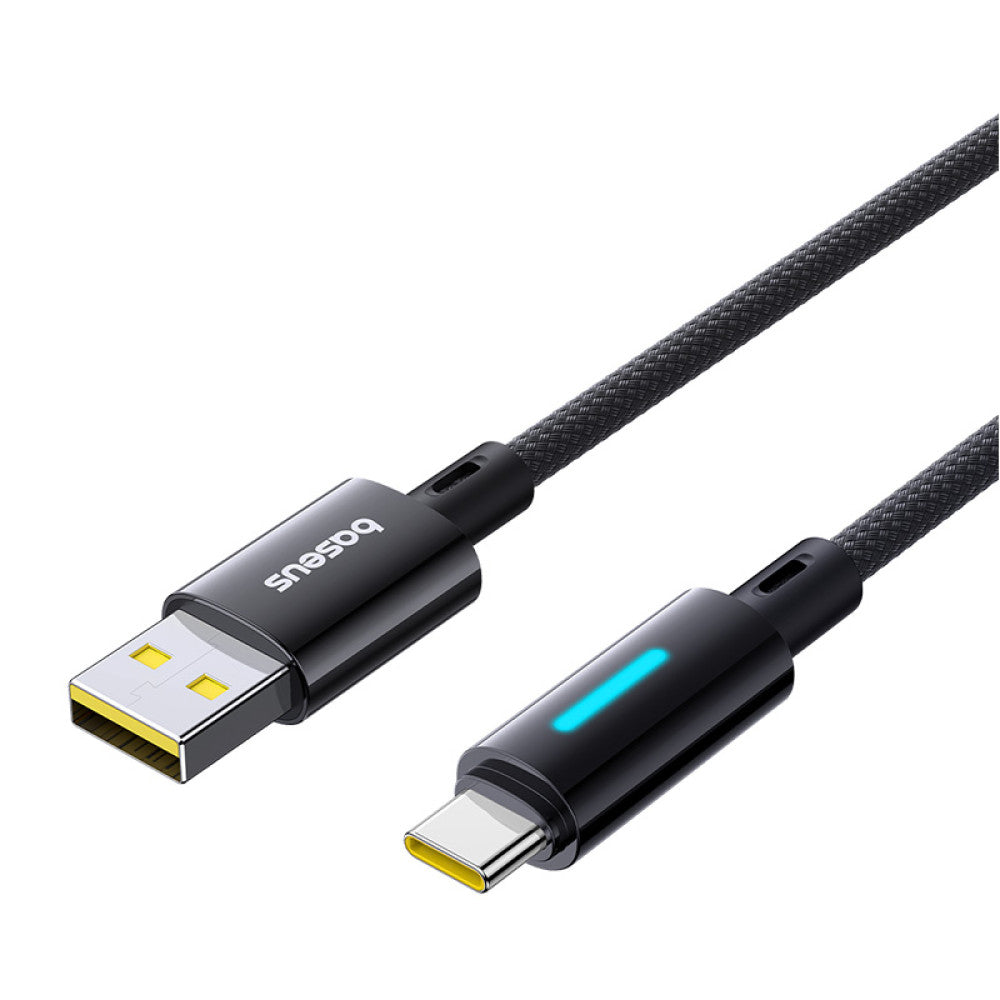 Cavo Dati e Ricarica USB-A - USB-C Baseus Lit Button Control, 100W, 2m, Nero P10379002121-01