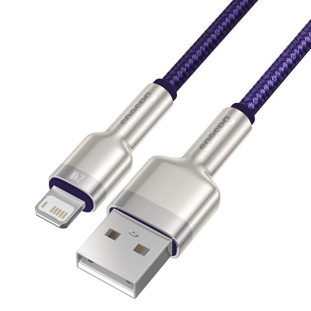 Cavo dati e ricarica USB-A - Lightning Baseus Cafule Metal Series, 18W, 1 m, viola CALJK-A05