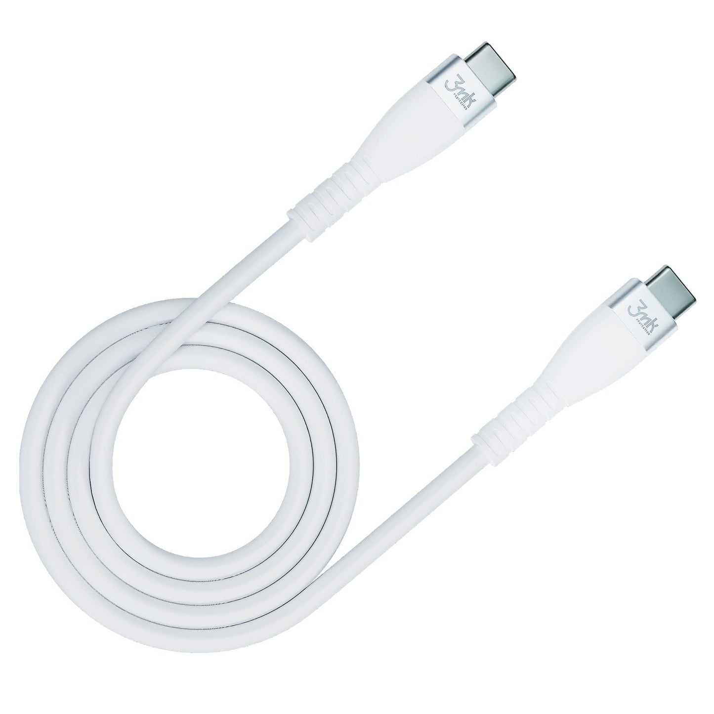 Cavo Dati e Ricarica USB-C - USB-C 3MK Hyper Silicone, 60W, 1m, Bianco