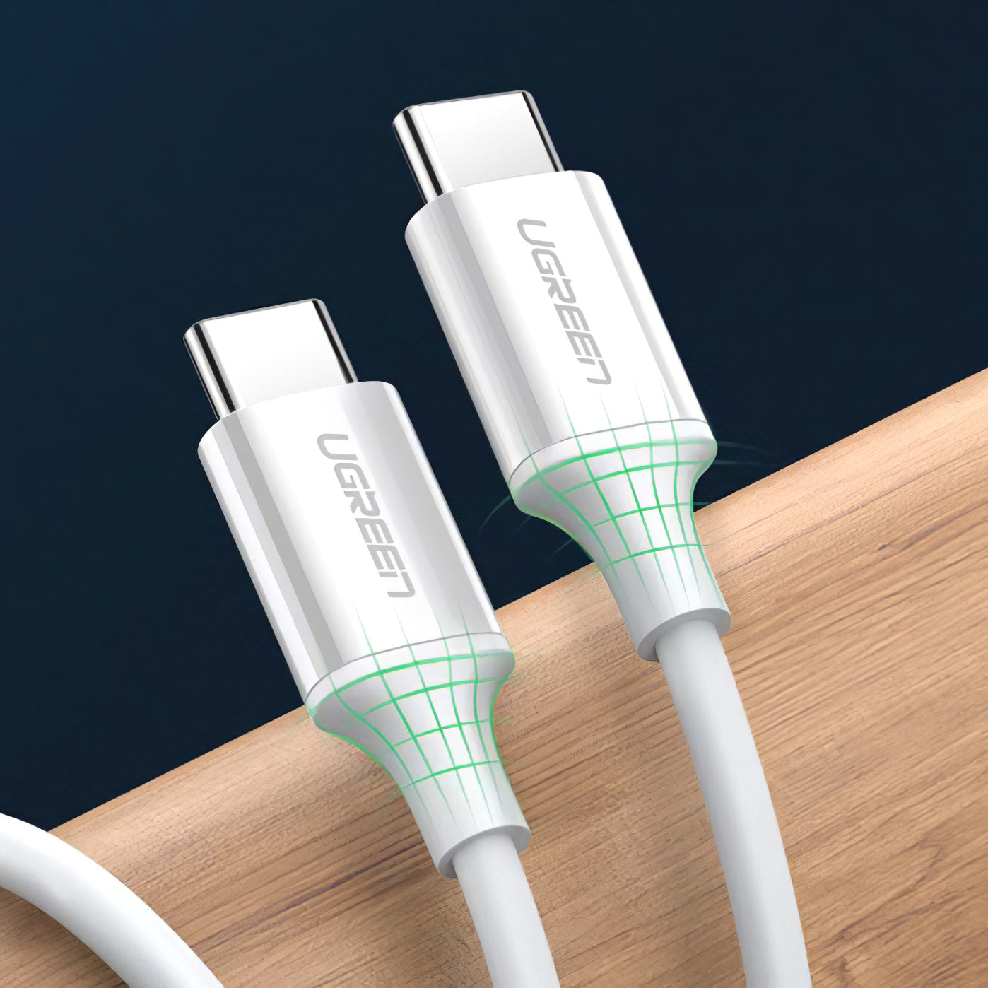 Cavo dati e ricarica USB-C - USB-C UGREEN US264, 60W, 1m, Bianco