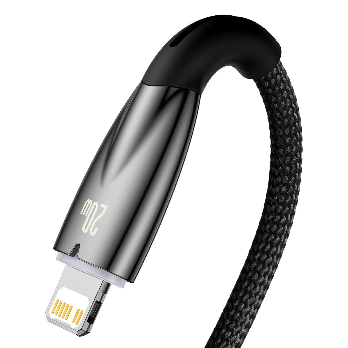 Cavo dati e ricarica Baseus Serie Glimmer USB-C - Lightning, 20W, 2m, nero CADH00010101