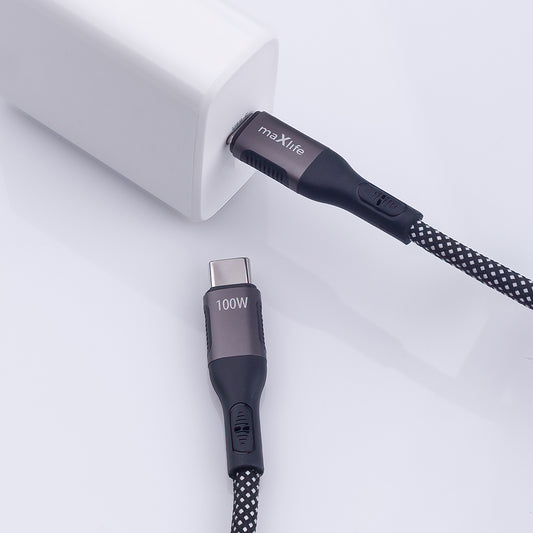 Cavo Dati e Ricarica USB-C - USB-C MaXlife MXUC-11 Magnetico, 100W, 1m, Nero