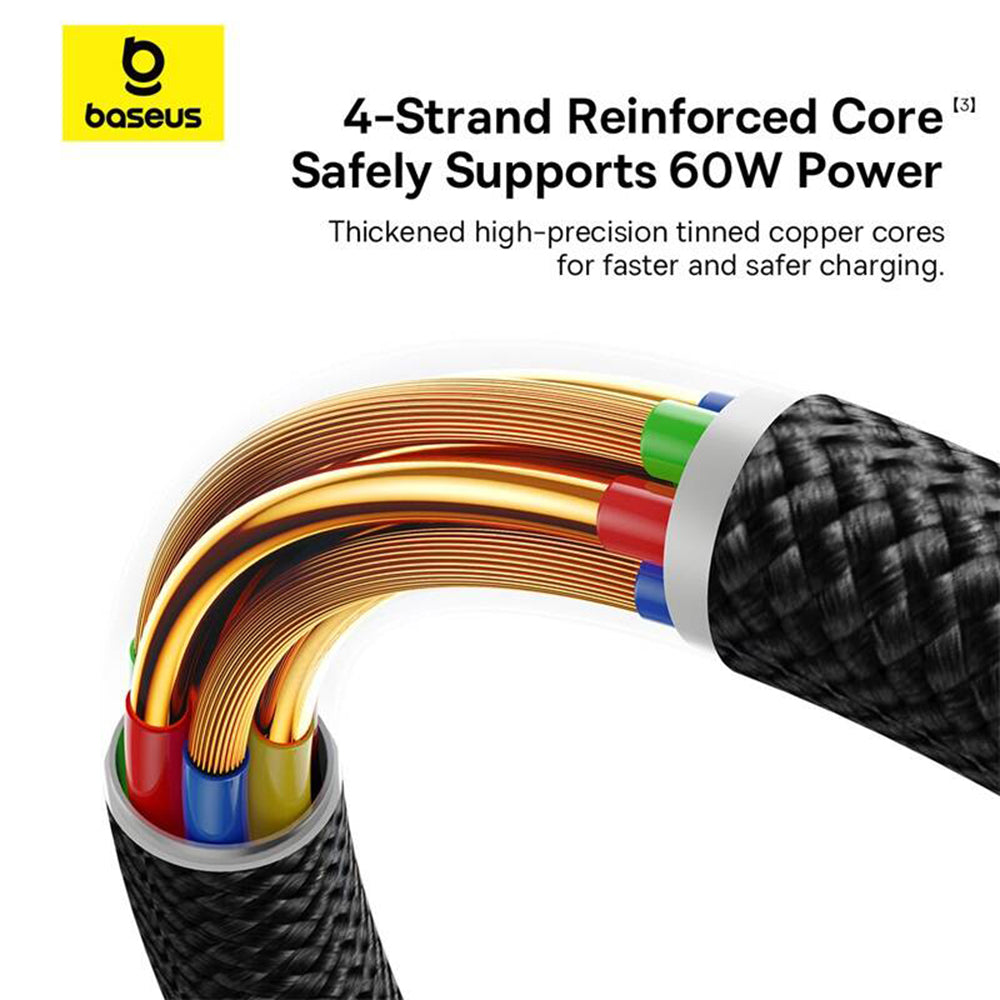 Cavo Dati e Ricarica USB-A - USB-C Baseus Dura Series, 60W, 1m, Rosso P10377802U01-01