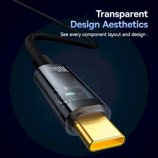 USB-C Data and Charging Cable - USB-C Baseus Explorer, 100W, 1m, Black P10319703111-00