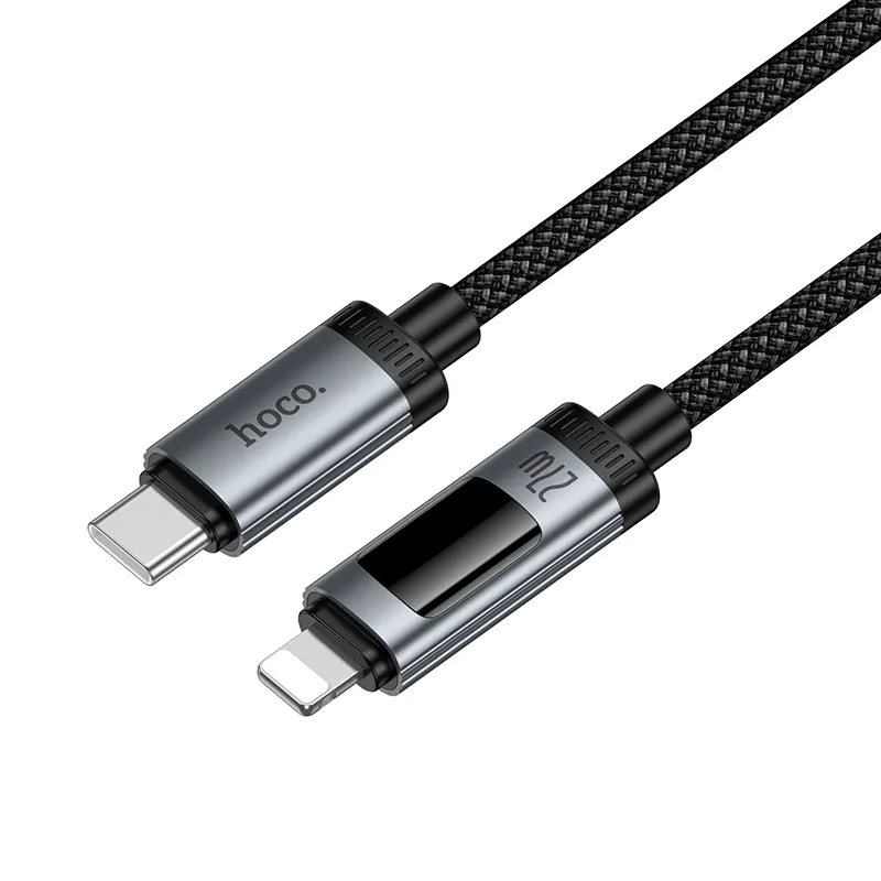Cavo Dati e Ricarica USB-C - Lightning HOCO Display U148, 27W, 1.2m, Nero