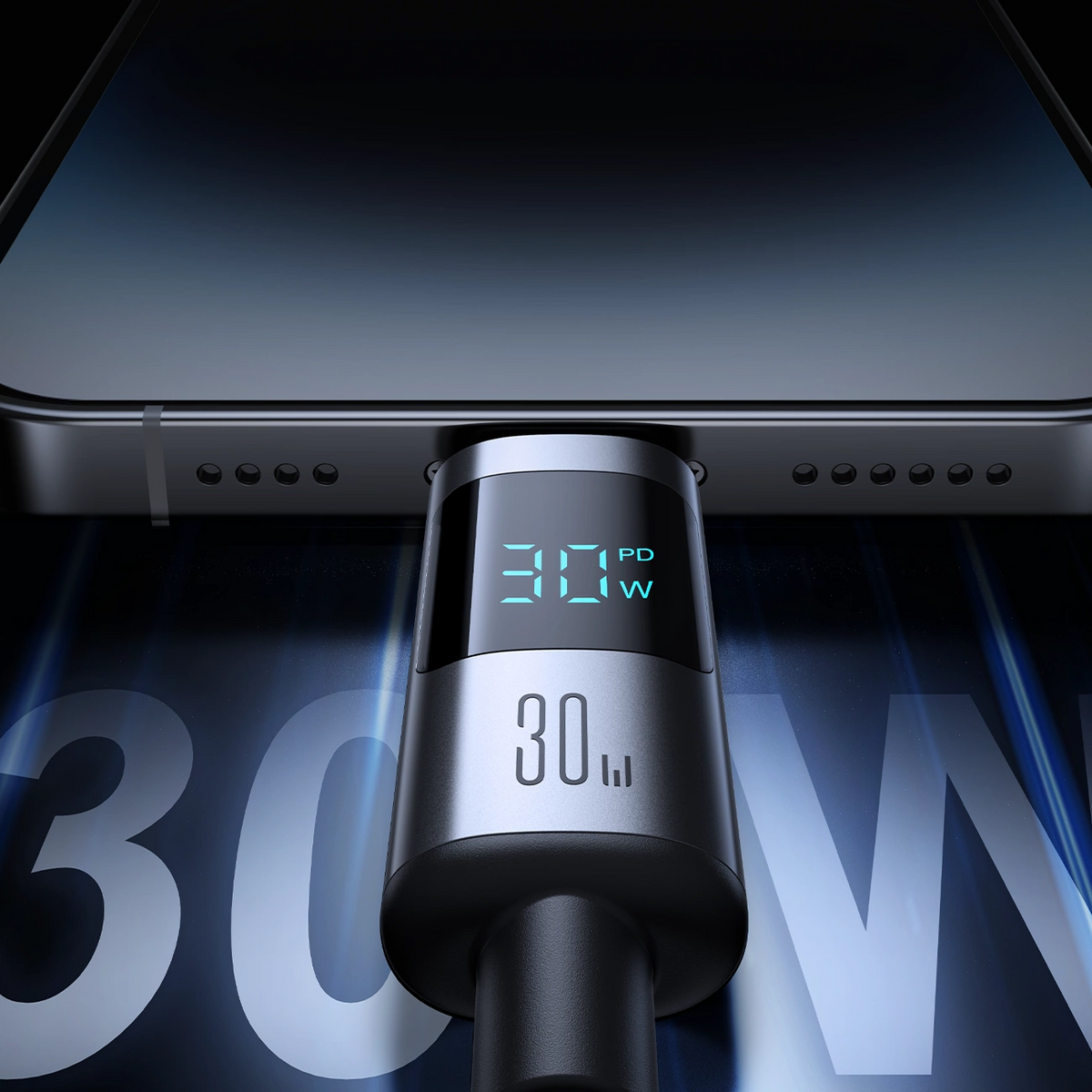 Cavo Dati e Ricarica USB-C - Lightning Joyroom S-A16 Pro Prism Display, 30W, 1.2m, Nero