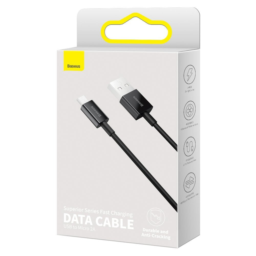 Cavo Dati e Ricarica USB-A - microUSB Baseus Superior Series, 18W, 1m, Nero CAMYS-01