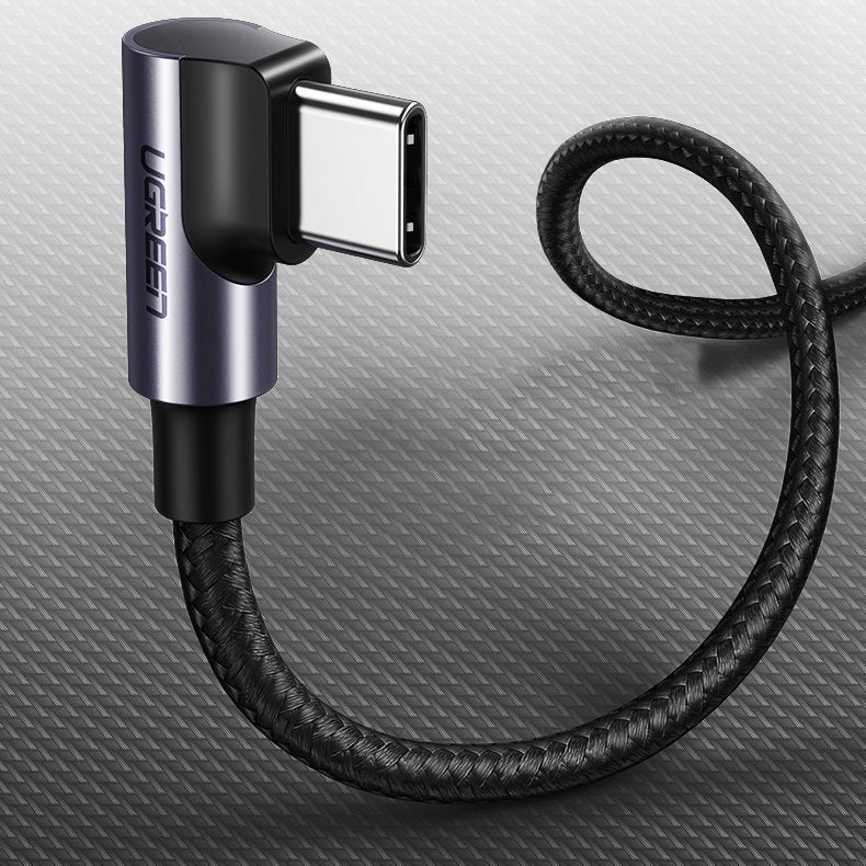 Cavo Dati e Ricarica USB-C - USB-C UGREEN US255 Angled, 60W, 1m, Grigio