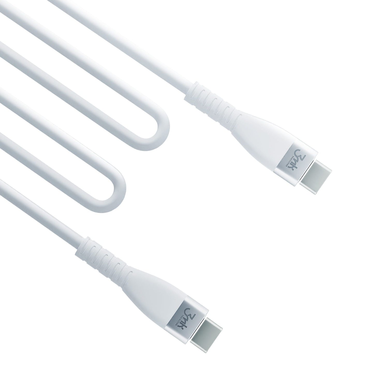 Cavo Dati e Ricarica USB-C - USB-C 3MK Hyper Silicone, 60W, 1m, Bianco