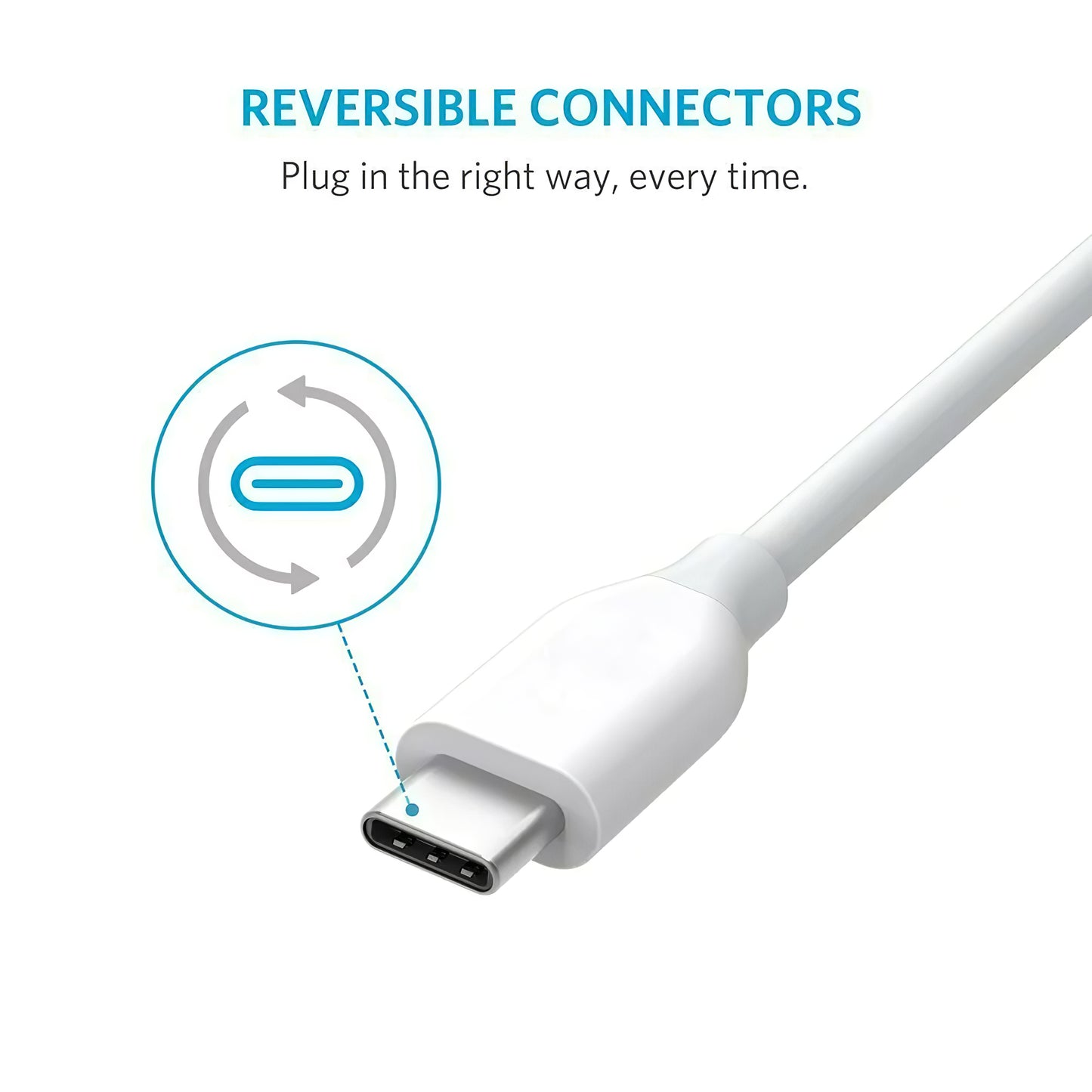 Cavo dati e ricarica da USB-A a USB-C Anker PowerLine, 18W, 0,9 m, bianco A8163021
