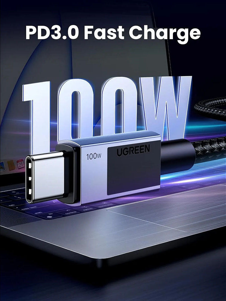 Cavo Dati e Ricarica USB-C - USB-C UGREEN L512, 100W, 3m, Grigio