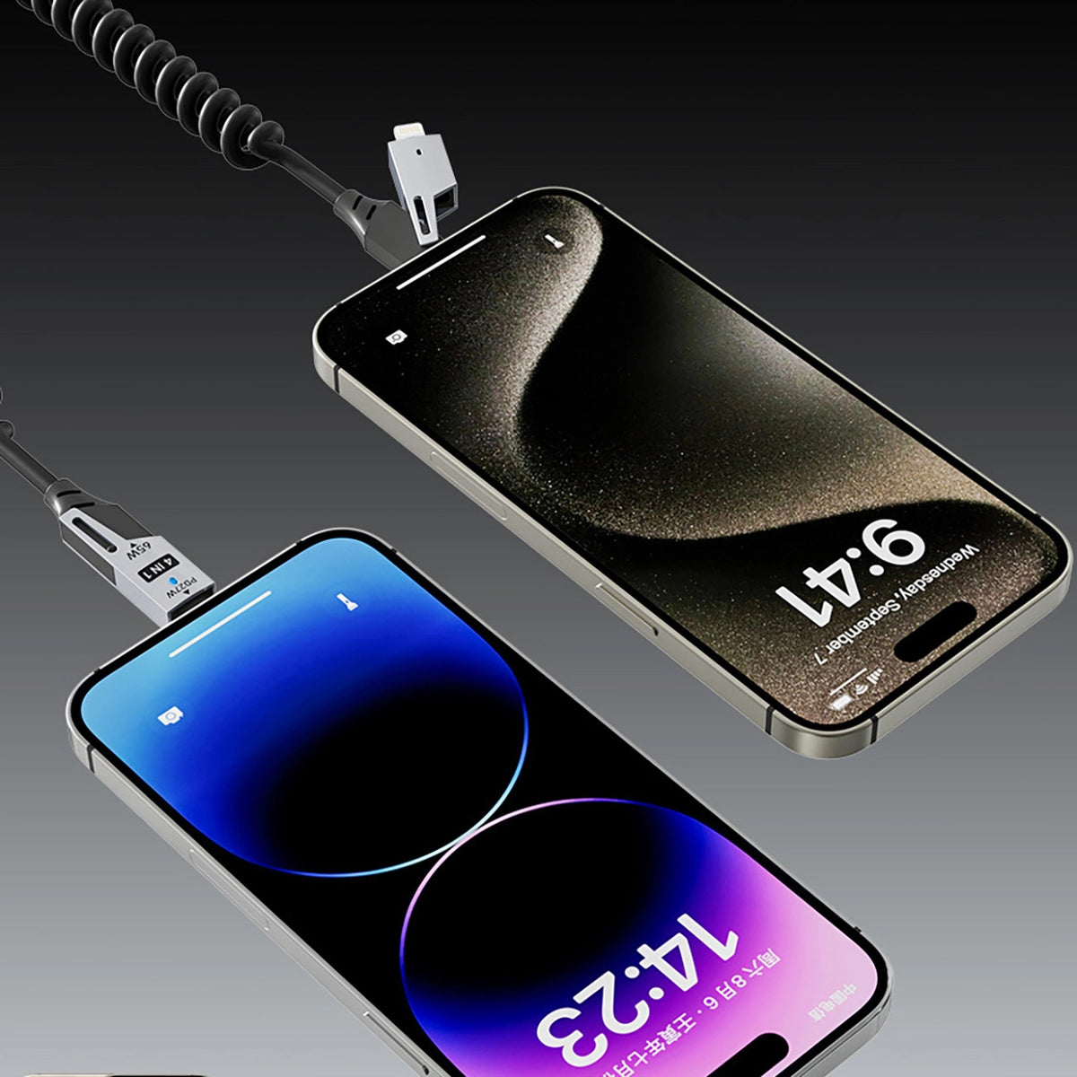 Cavo Dati e Ricarica USB-A / USB-C - Lightning / USB-C Dudao L20 Pro, 65W, 1.5m, Nero