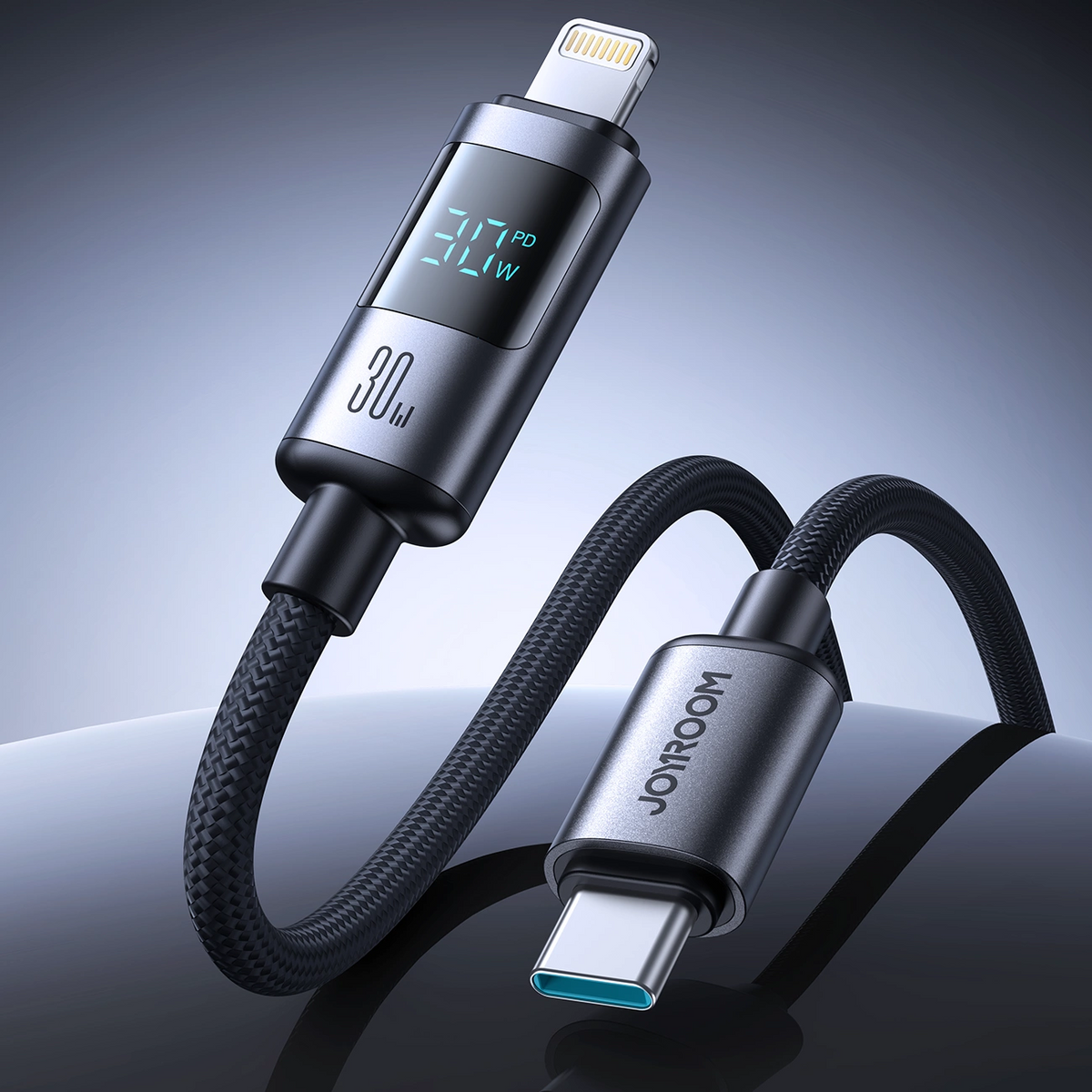 Cavo Dati e Ricarica USB-C - Lightning Joyroom S-A16 Pro Prism Display, 30W, 1.2m, Nero