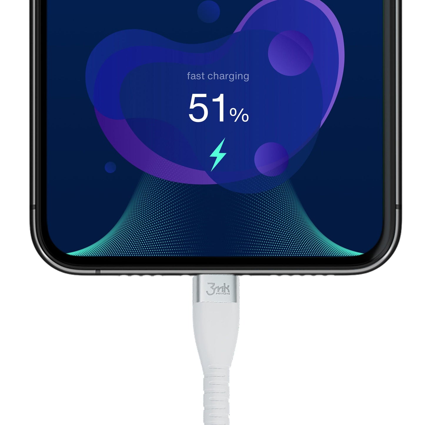 Cavo Dati e Ricarica USB-C - USB-C 3MK Hyper Silicone, 60W, 1m, Bianco