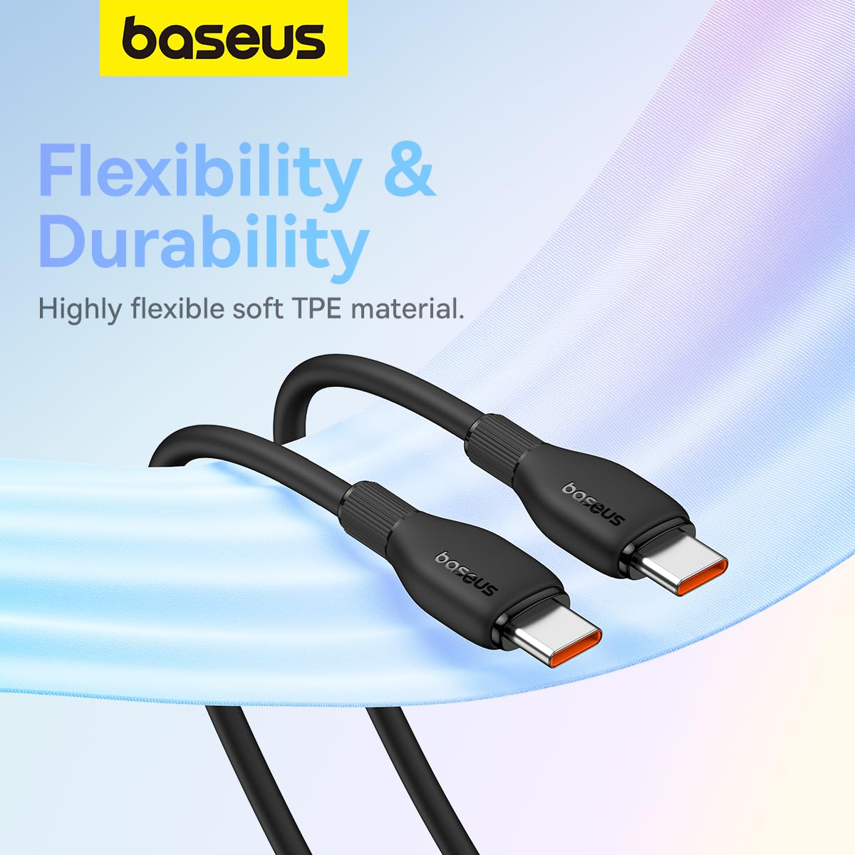 Cavo Dati e Ricarica USB-C - USB-C Baseus Pudding, 100W, 2m, Nero P10355702111-01