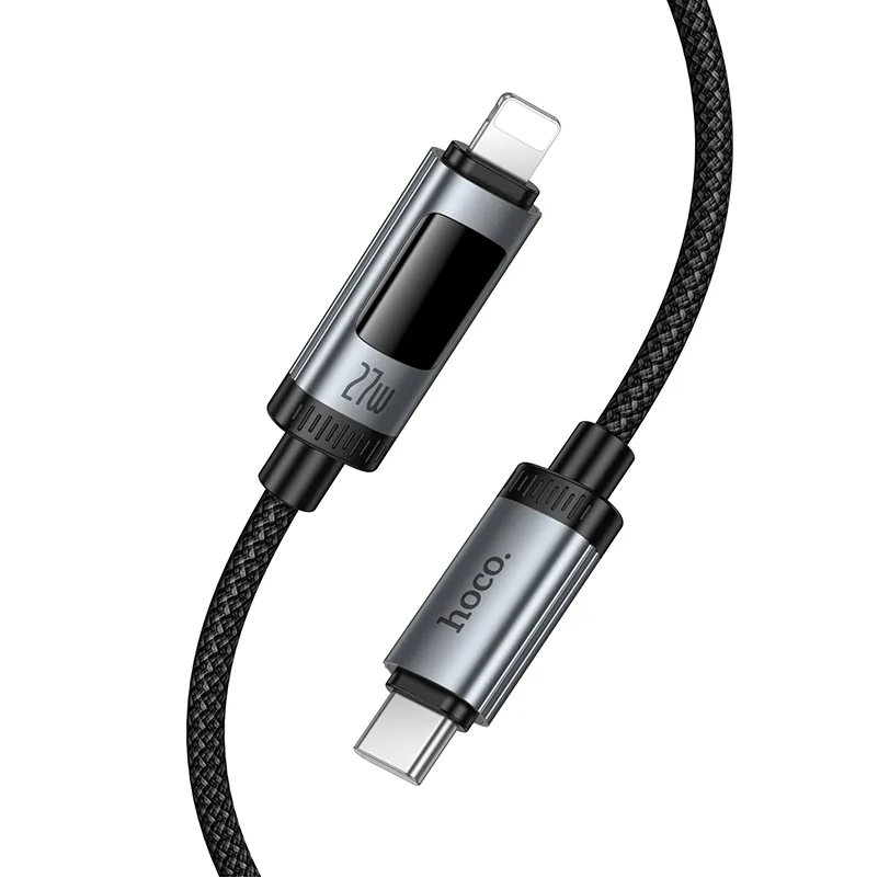 Cavo Dati e Ricarica USB-C - Lightning HOCO Display U148, 27W, 1.2m, Nero