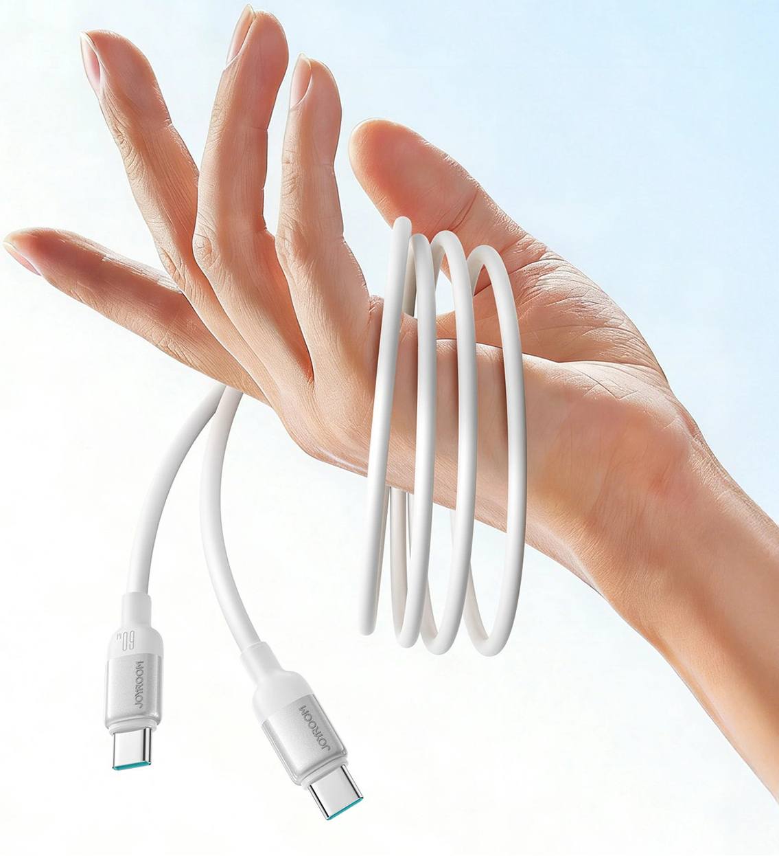 Cavo Dati e Ricarica USB-C - USB-C Joyroom S-A62 Lively, 60W, 1,2m, Bianco