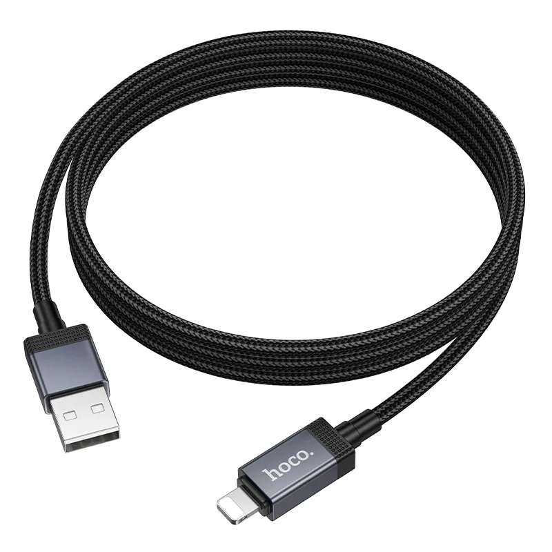 Cavo Dati e Ricarica USB-A - Lightning HOCO X118 Display, 12W, 1m, Nero