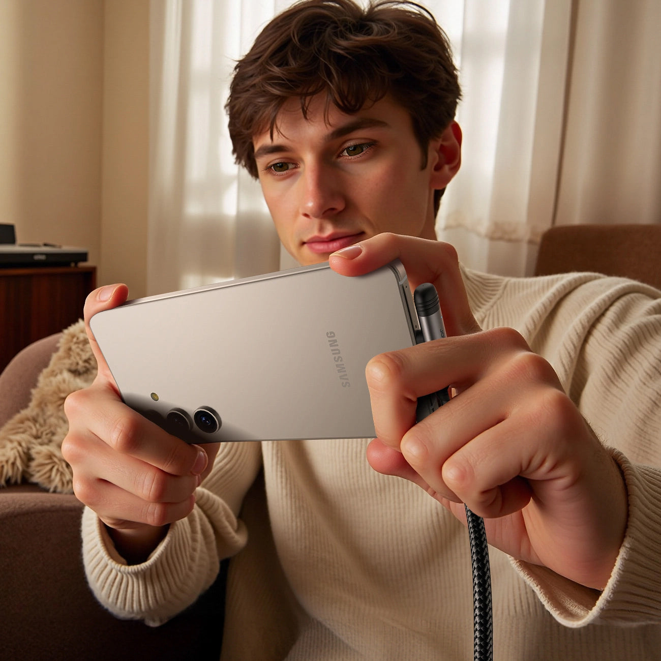 Cavo Dati e Ricarica USB-A - USB-C Joyroom S-A56 EnjoyX Angled, 20W, 1.2m, Nero