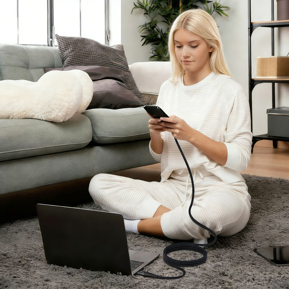 Cavo Dati e Ricarica USB-C - USB-C Tech-Protect UB11T Ultraboost, 100W, 2m, Nero