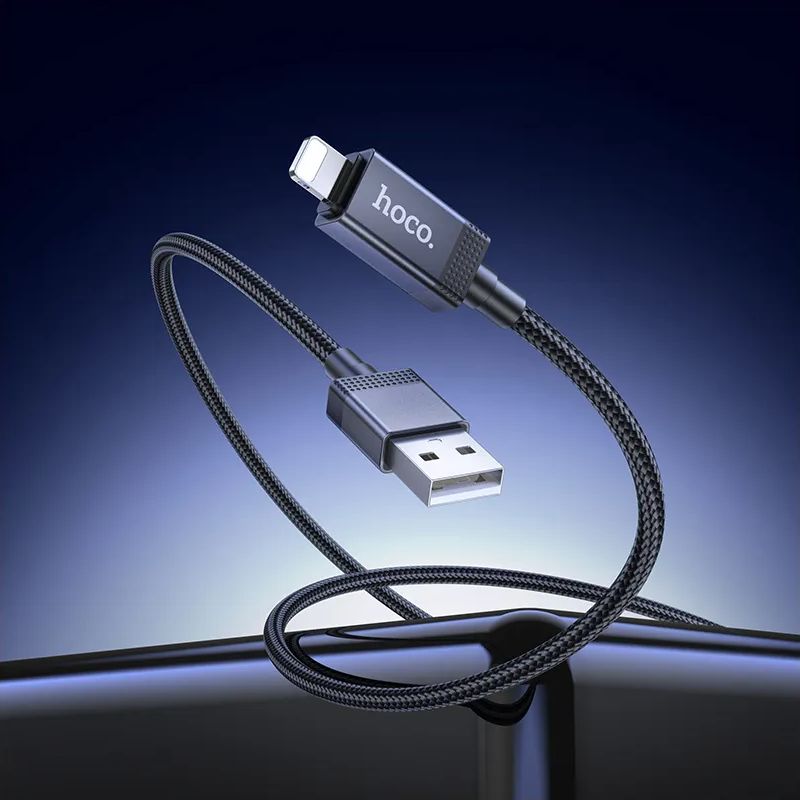 Cavo Dati e Ricarica USB-A - Lightning HOCO X118 Display, 12W, 1m, Nero