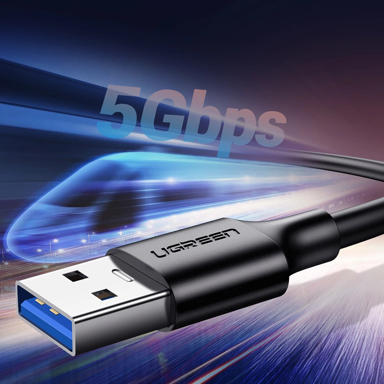 Cavo Dati e Ricarica USB-A - USB-C UGREEN US184, 18W, 0.5m, Nero