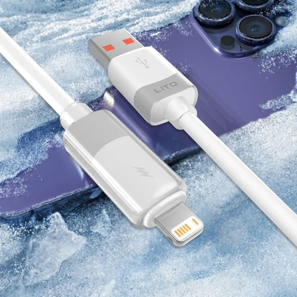 Cavo Dati e Ricarica USB-A - Lightning Lito LD07, 60W, 1m, Bianco