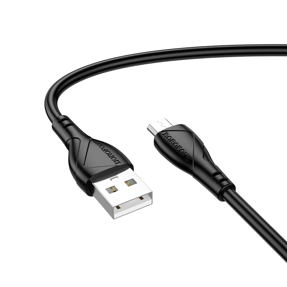 Cavo Dati e Ricarica USB-A - microUSB Borofone BX121 Energy, 18W, 1m, Nero
