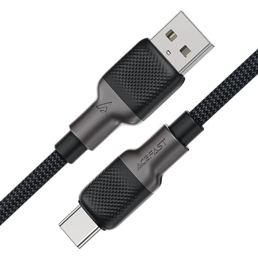 USB-A to USB-C Acefast C10-04 Data and Charging Cable, 18W, 1.2m, Black