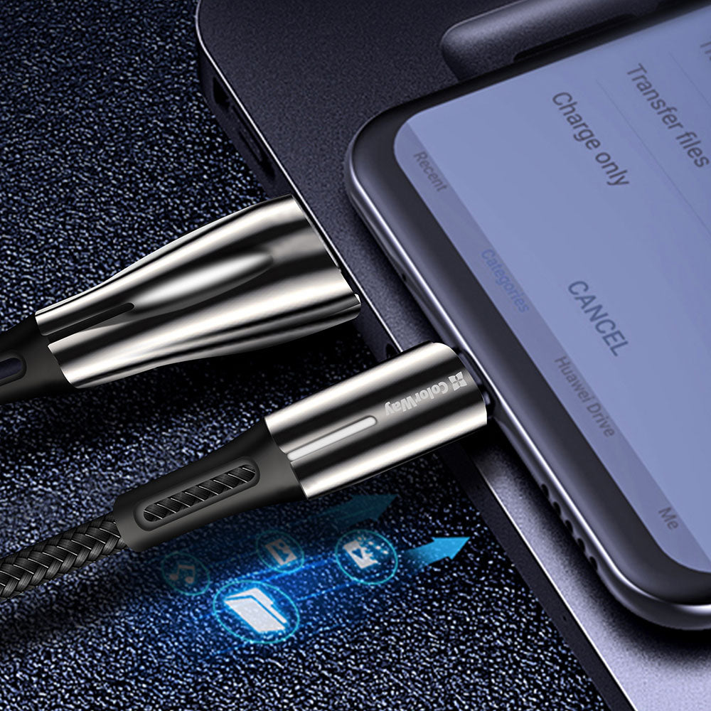 Cavo Dati e Ricarica USB-A - USB-C ColorWay CW-CBUC035, 18W, 1m, Nero
