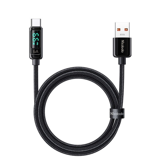 USB-A to USB-C McDodo CA-8690 Data and Charging Cable, 66W, 1.2m, Black