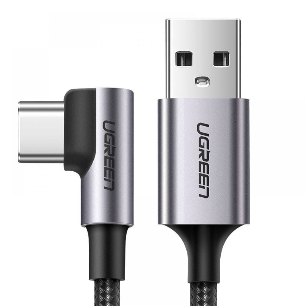 Cavo Dati e Ricarica USB-A - USB-C UGREEN US284 Angled, 18W, 0.5m, Grigio